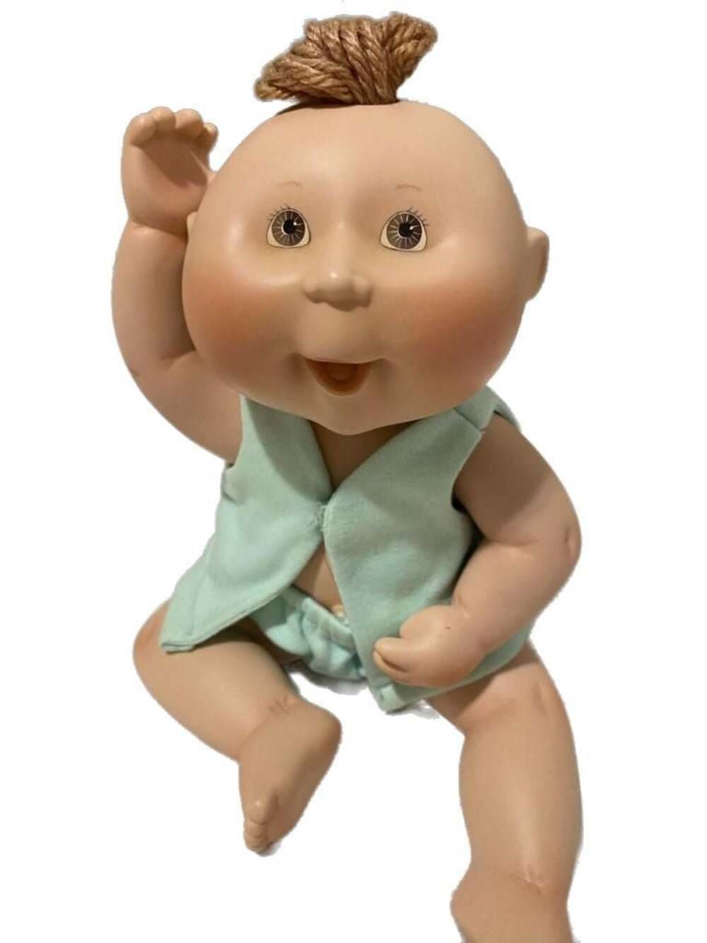 Vintage Cabbage Patch Kid Ceramic Lifelike  Baby Doll with movable arms and legs